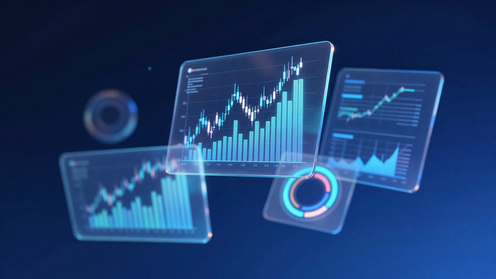 Abstract premium fintech illustration related to Best AI Trading Journal Apps in 2026: Ranked and Tested
