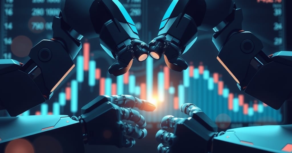 Abstract editorial illustration related to Coinrule vs Cryptohopper: Which Crypto Bot Wins in 2026