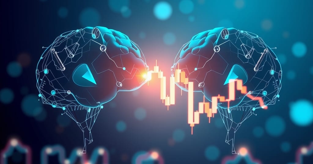 Abstract editorial illustration related to Composer vs Magnifi: Which AI Investing Platform Wins
