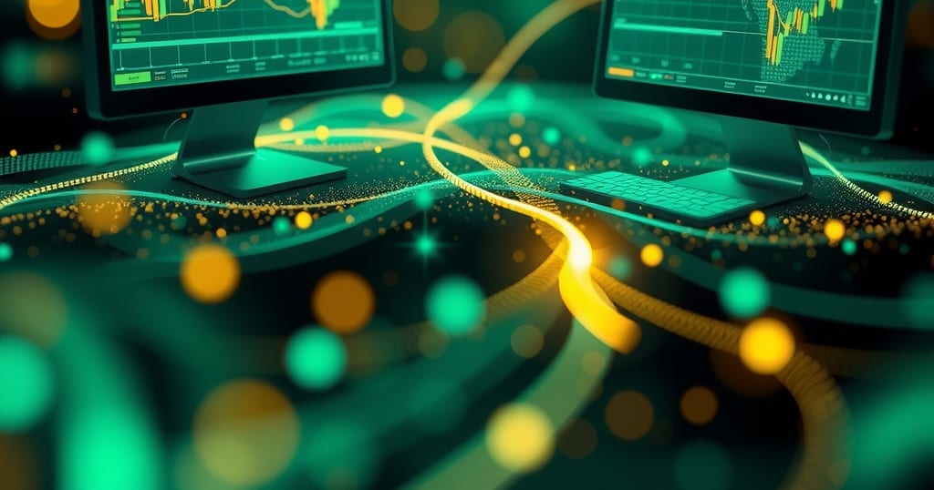 Abstract editorial illustration related to cTrader vs MetaTrader 5: Which Platform Wins in 2026?
