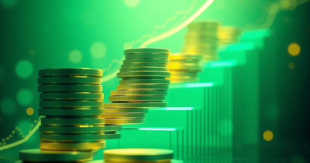 Abstract editorial illustration related to Free Dollar Cost Averaging Calculator: Model Your Returns