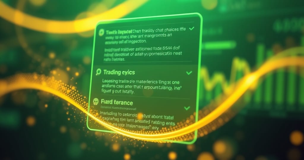 Abstract editorial illustration related to Generative AI Prompts for Writing a Solid Trading Plan