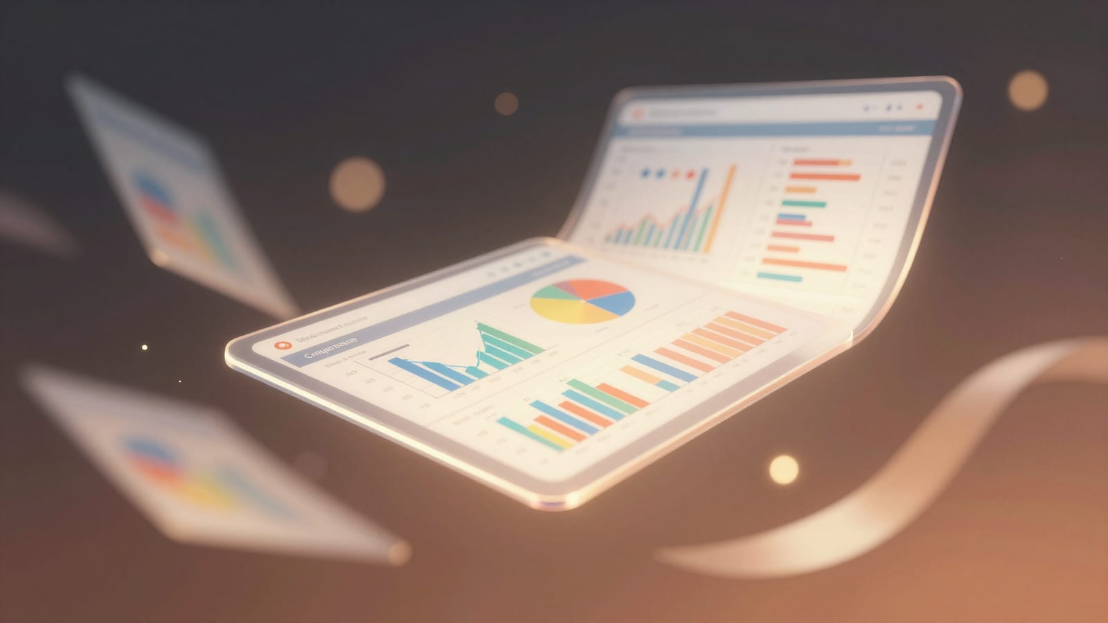 Abstract editorial illustration related to How to Track and Analyze Your Trades Faster in Google Sheets
