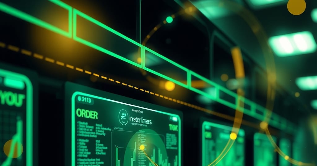 Abstract editorial illustration related to Interactive Brokers API Tutorial for Retail Traders in 2026