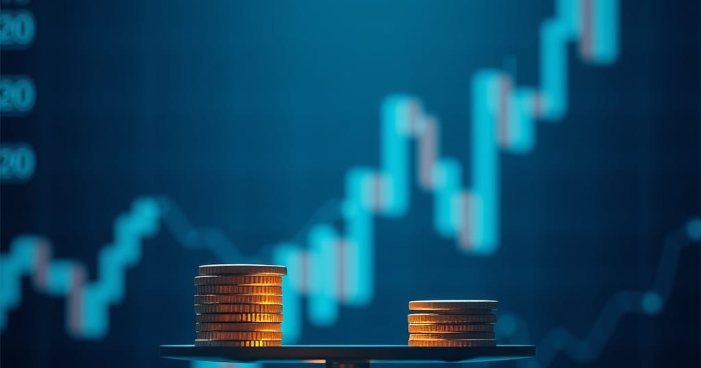 Abstract editorial illustration related to Intrinsic Value Calculator: Find a Stock's Fair Price Fast