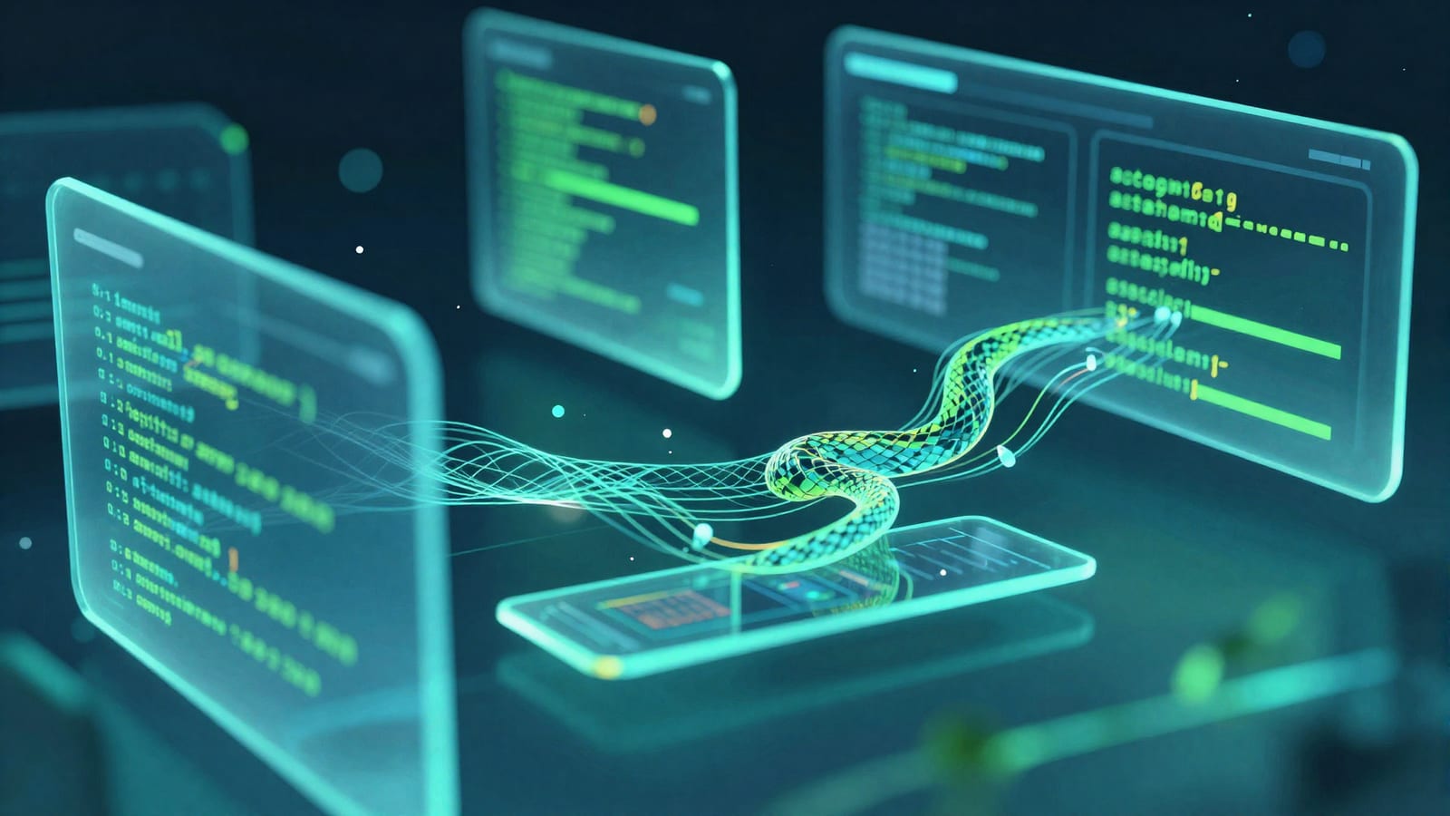 Abstract editorial illustration related to Python for Algorithmic Trading: Step-by-Step Guide 2026
