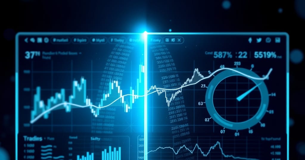 Abstract editorial illustration related to Tradervue vs TradesViz: Best Trading Journal for 2026
