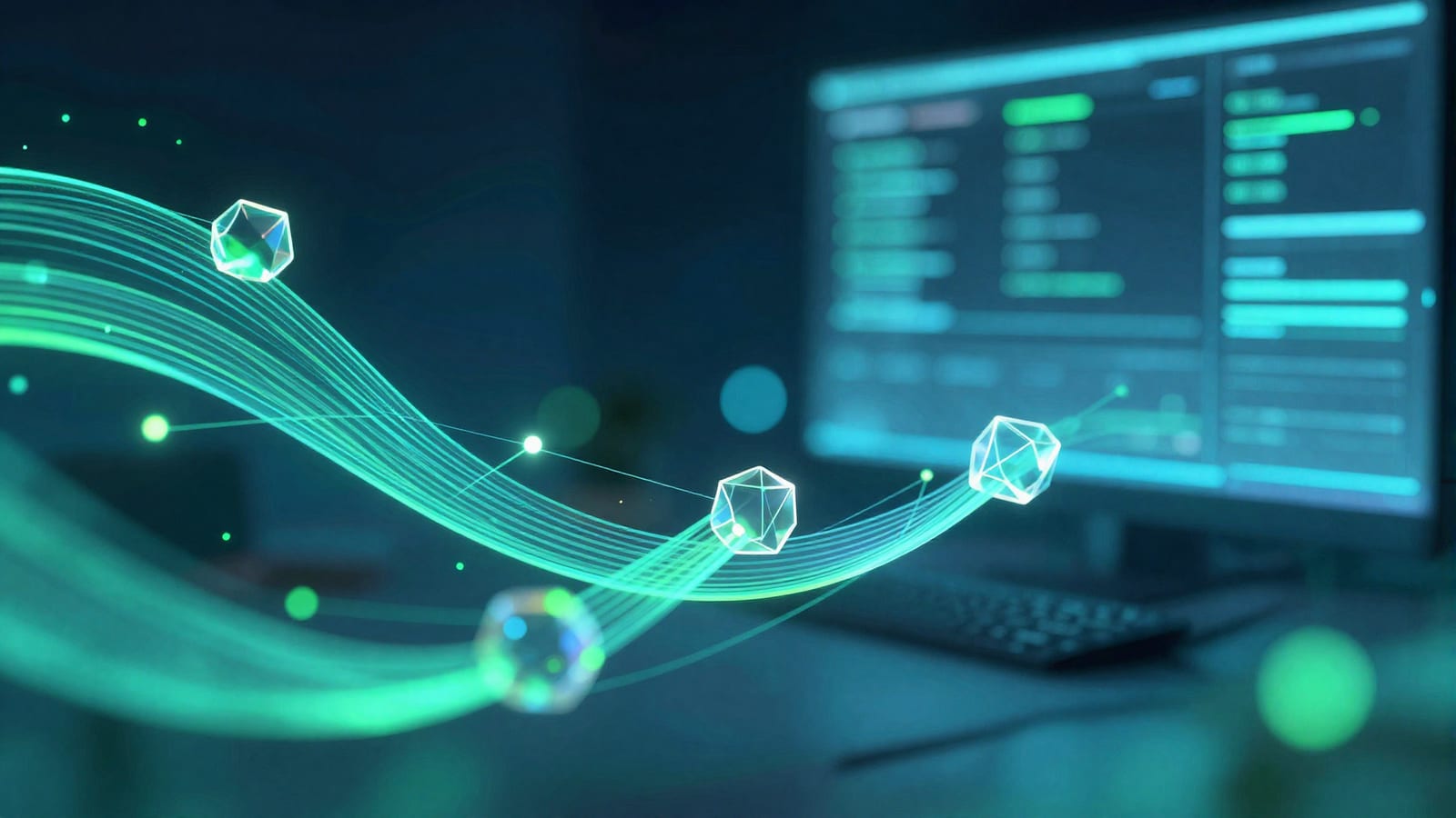 Abstract editorial illustration related to TradingView Webhook to Broker: 4 Ways Compared