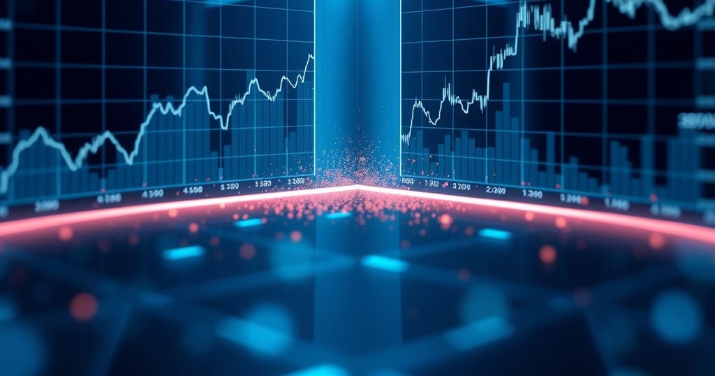 Abstract editorial illustration related to TrendSpider vs TradingView: Which Charting Platform Wins