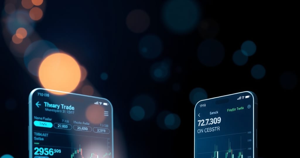 Abstract editorial illustration related to Webull vs Robinhood 2026: Which Broker Wins for Traders